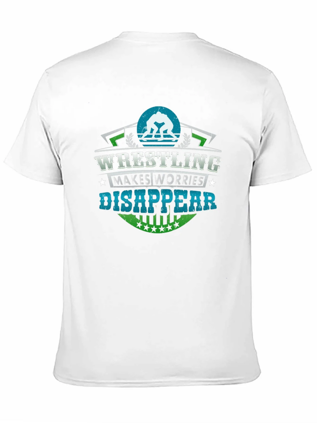 Wrestling Makes Worries Disappear Black T-Shirt product image 10