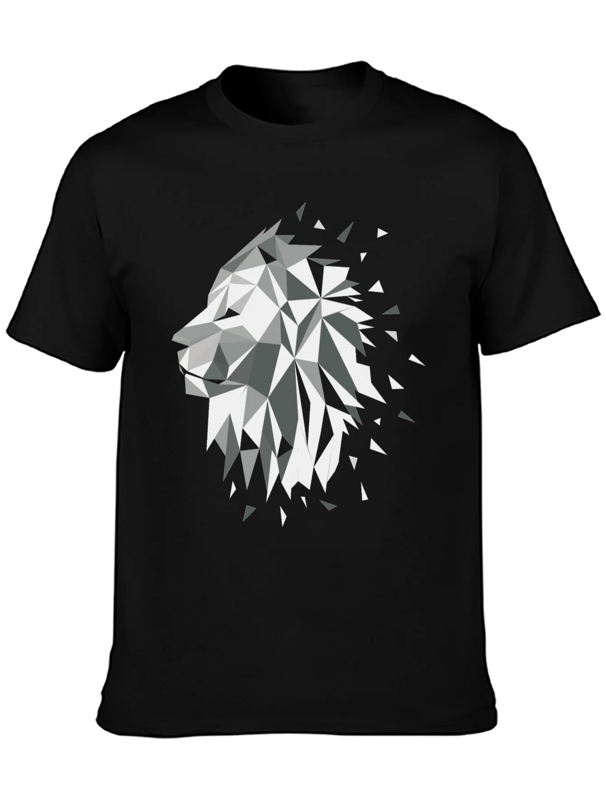 Geometric Lion Black Graphic Tee product image 3