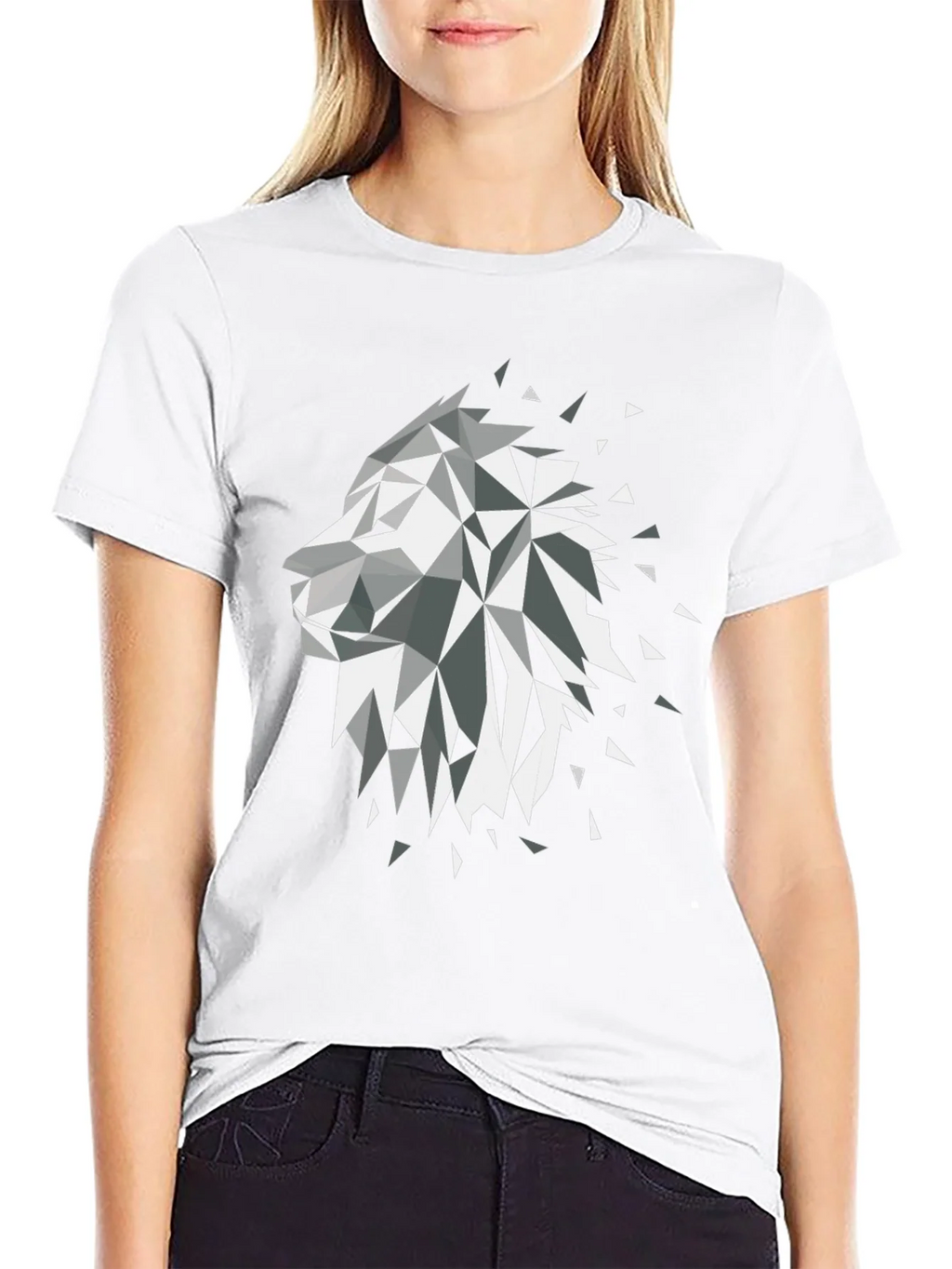 Geometric Lion Black Graphic Tee product image 8