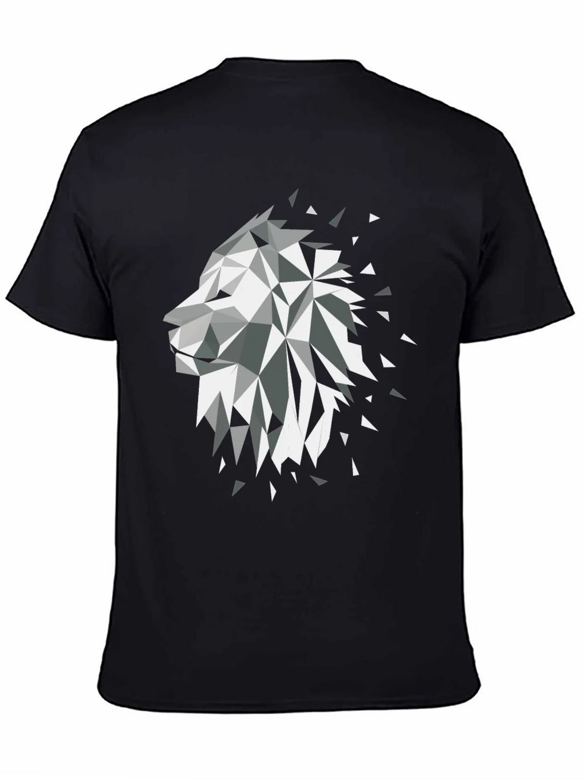 Geometric Lion Black Graphic Tee product image 4