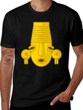 Golden Mask Graphic T-Shirt - Stylish Cotton Tee product image 1