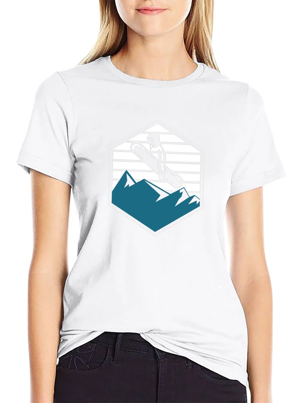 Snowboarder Graphic Tee - Mountain Hex Design product image 3