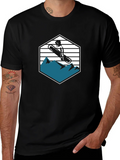 Snowboarder Graphic Tee - Mountain Hex Design product image 1