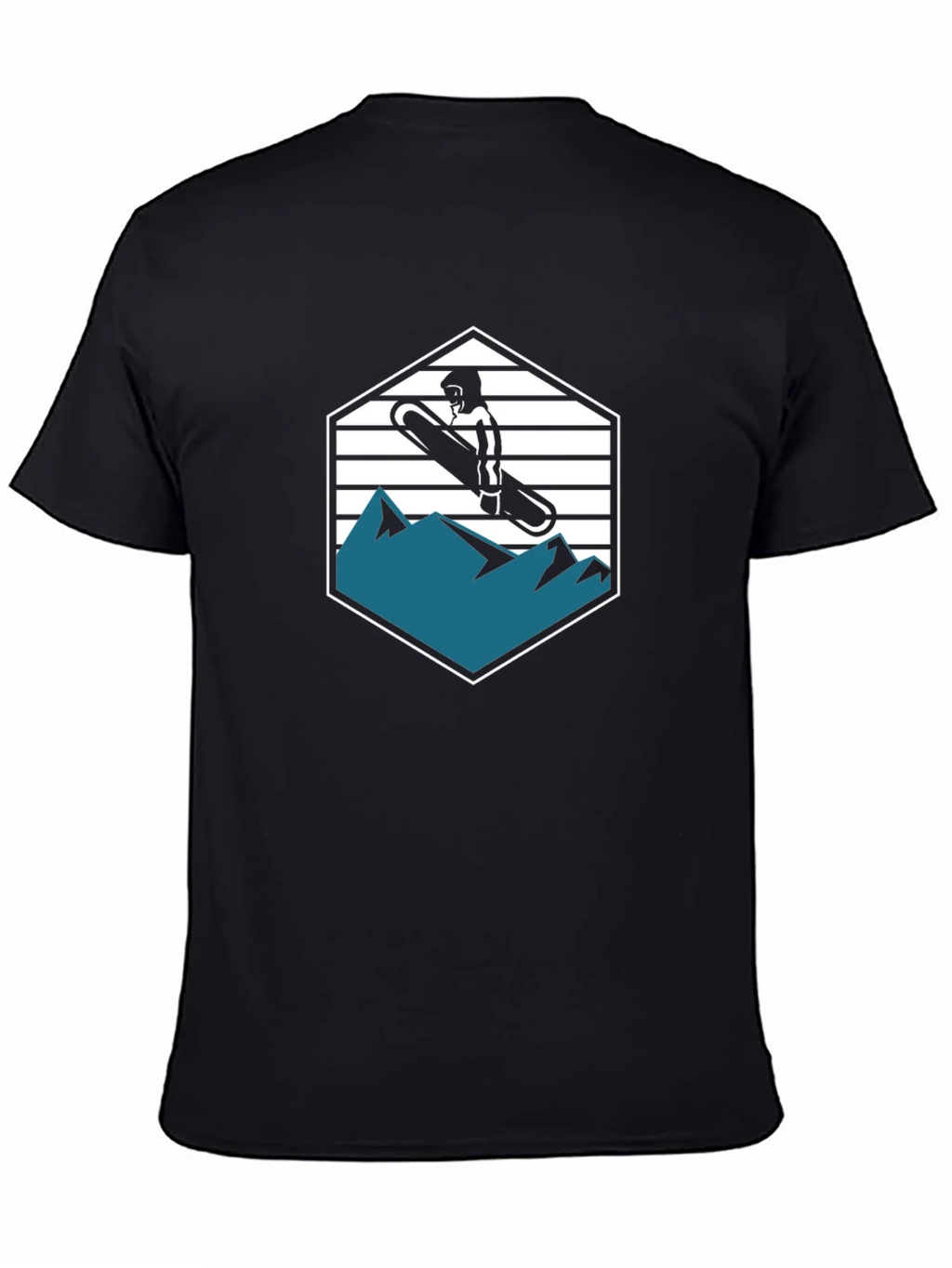 Snowboarder Graphic Tee - Mountain Hex Design product image 2
