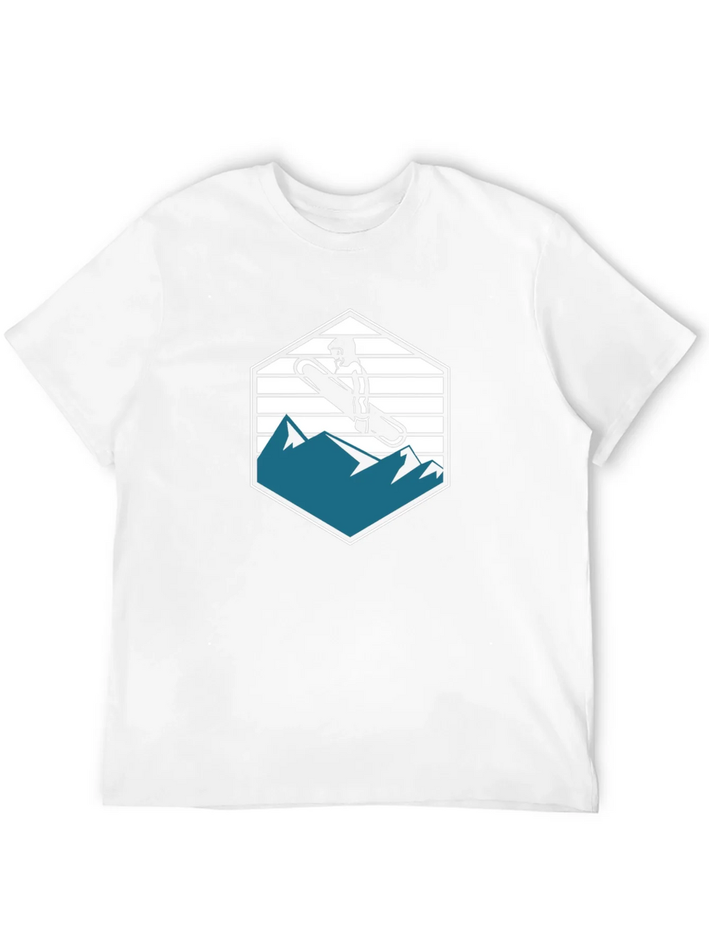 Snowboarder Graphic Tee - Mountain Hex Design product image 5