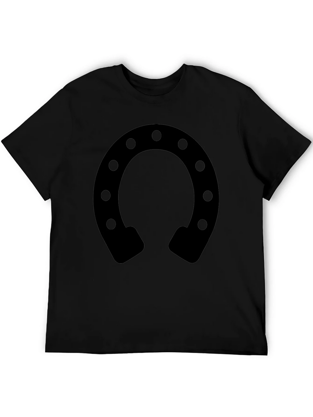 Lucky Horseshoe Graphic T-Shirt - Unisex Black Tee product image 1