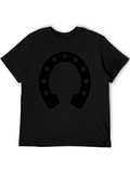 Lucky Horseshoe Graphic T-Shirt - Unisex Black Tee product image 1