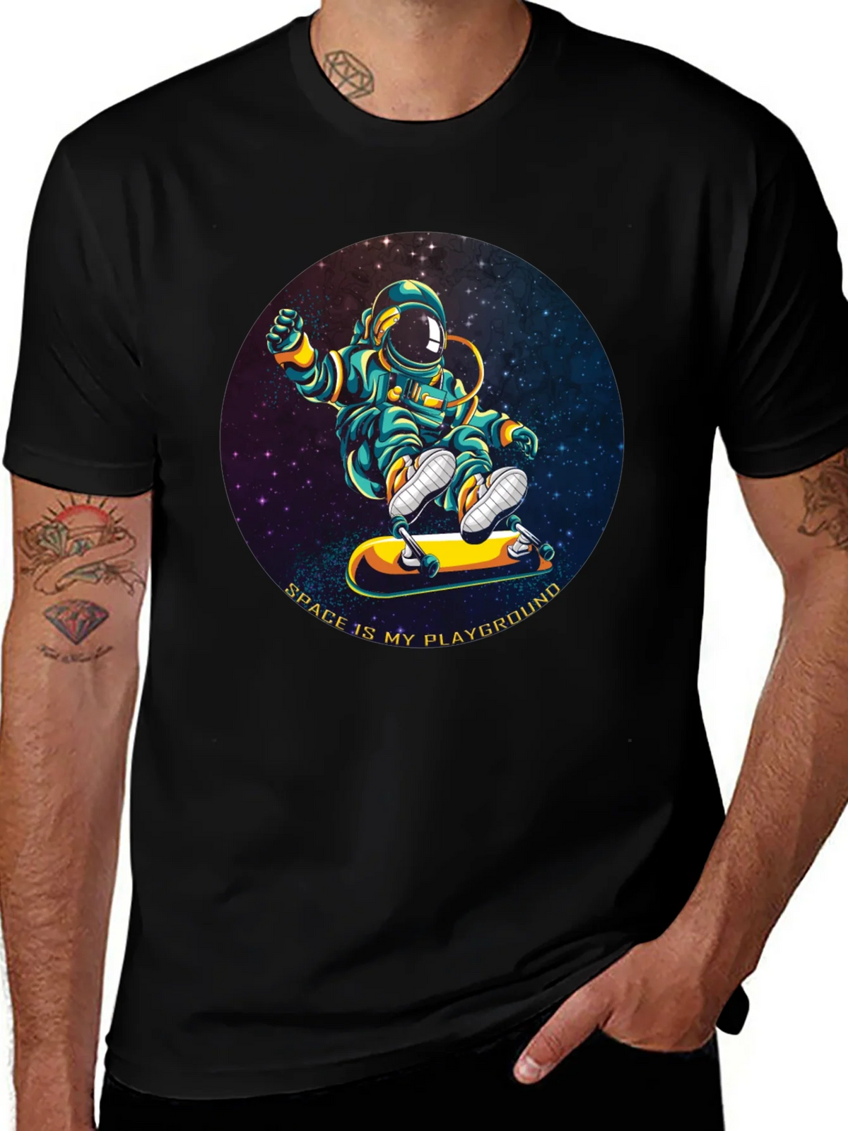 Astronaut Skateboarder T-Shirt - Space is My Playground product image 1
