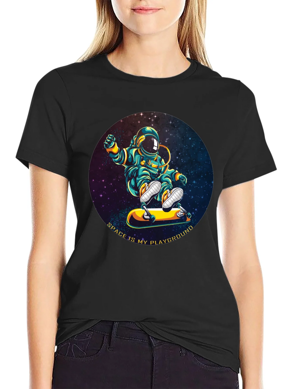 Astronaut Skateboarder T-Shirt - Space is My Playground product image 2