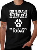 Rescue Dog T-Shirt - Beating Heart Design product image 1