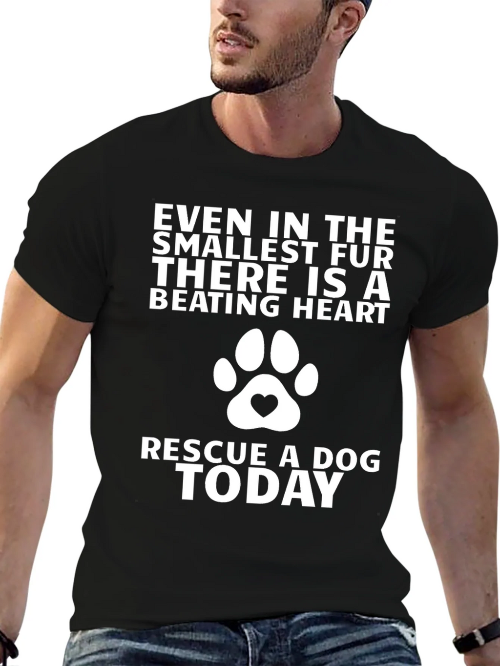 Rescue Dog T-Shirt - Beating Heart Design product image 6