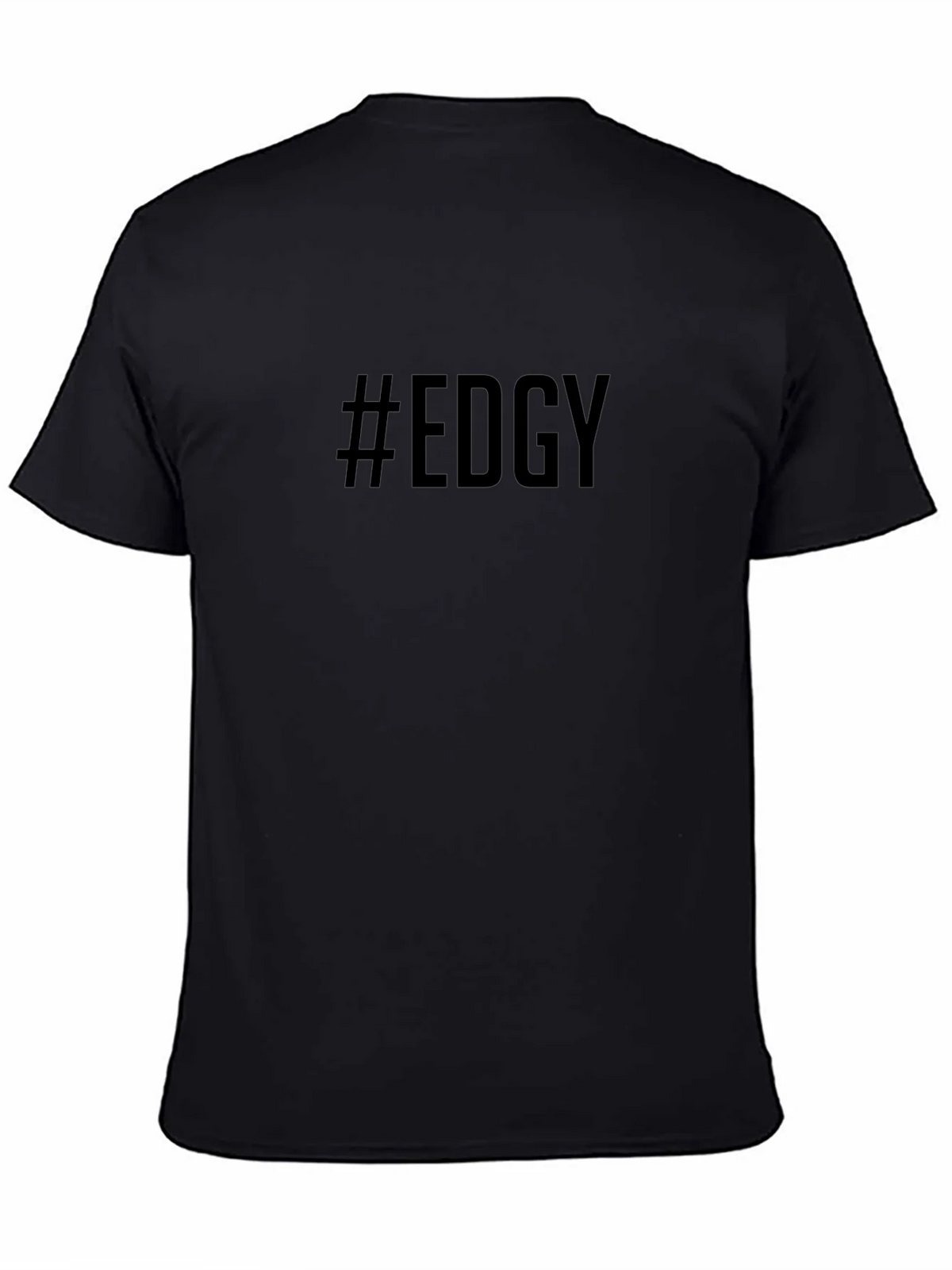 Edgy Graphic T-Shirt - Black Crew Neck Tee product image 2