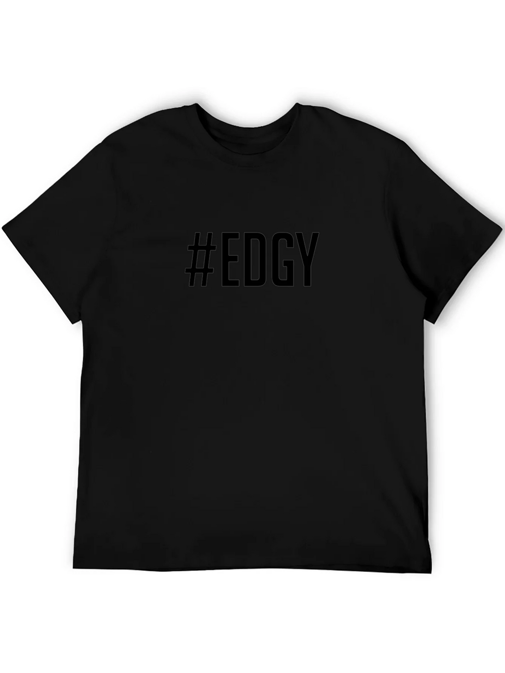 Edgy Graphic T-Shirt - Black Crew Neck Tee product image 3