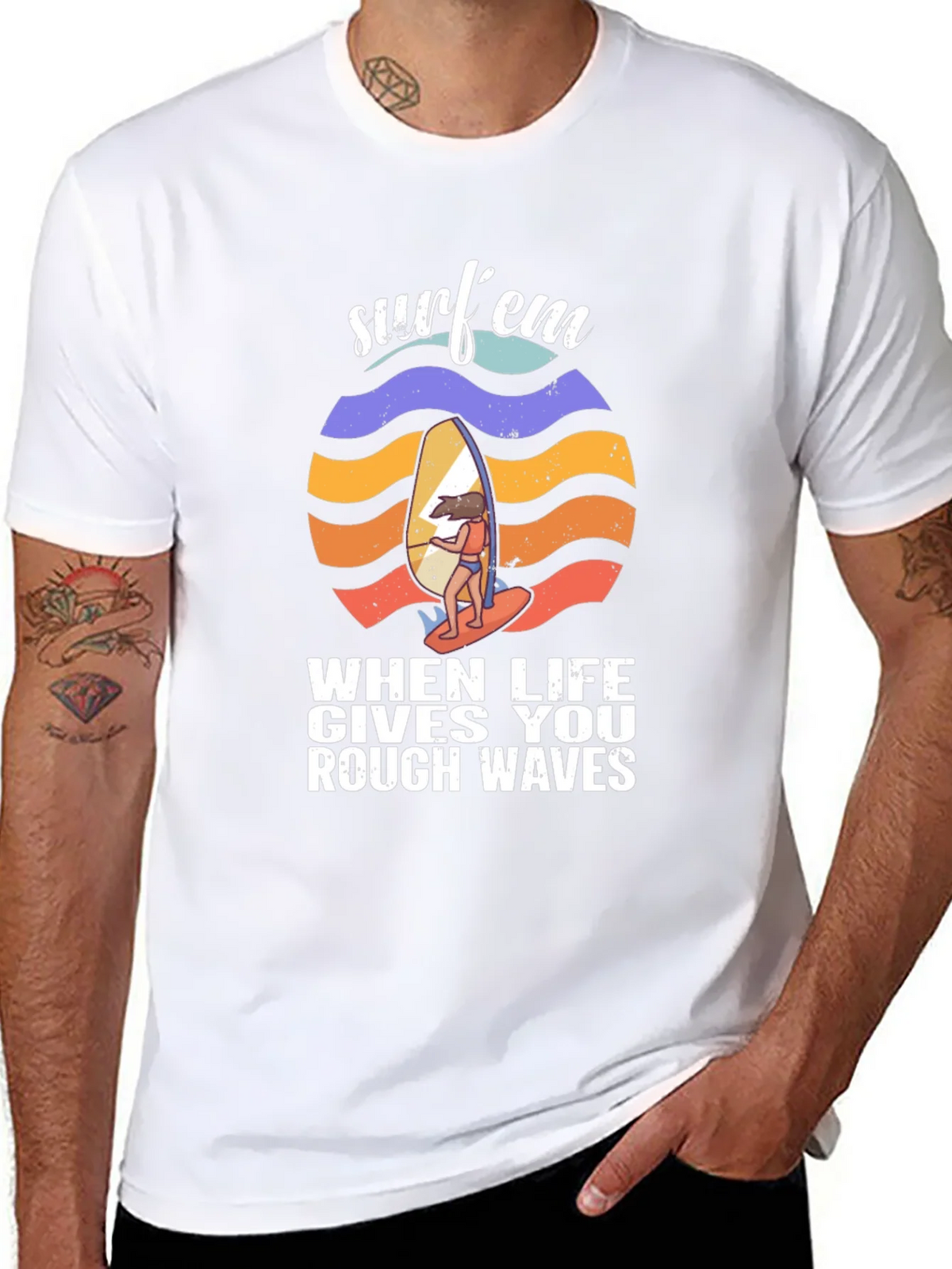 Surfem T-Shirt - When Life Gives You Rough Waves product image 7