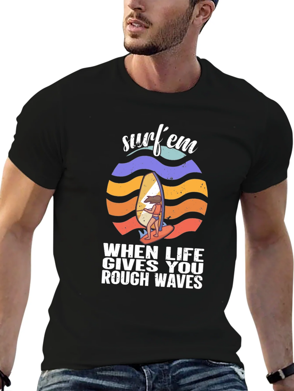 Surfem T-Shirt - When Life Gives You Rough Waves product image 6