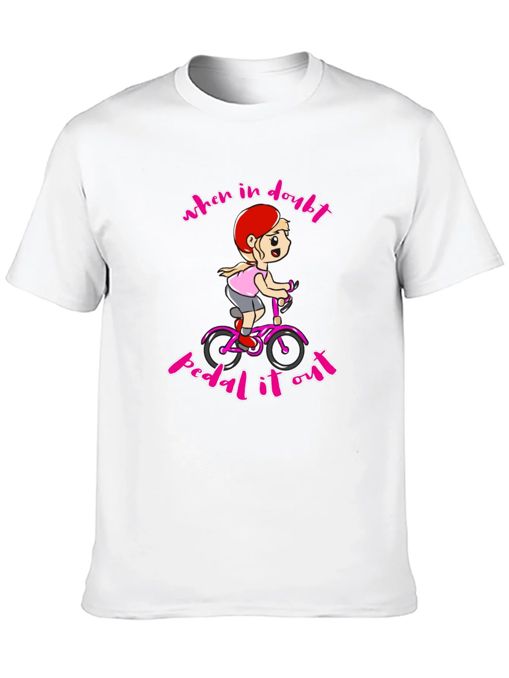 When In Doubt Pedal It Out Black T-Shirt product image 9