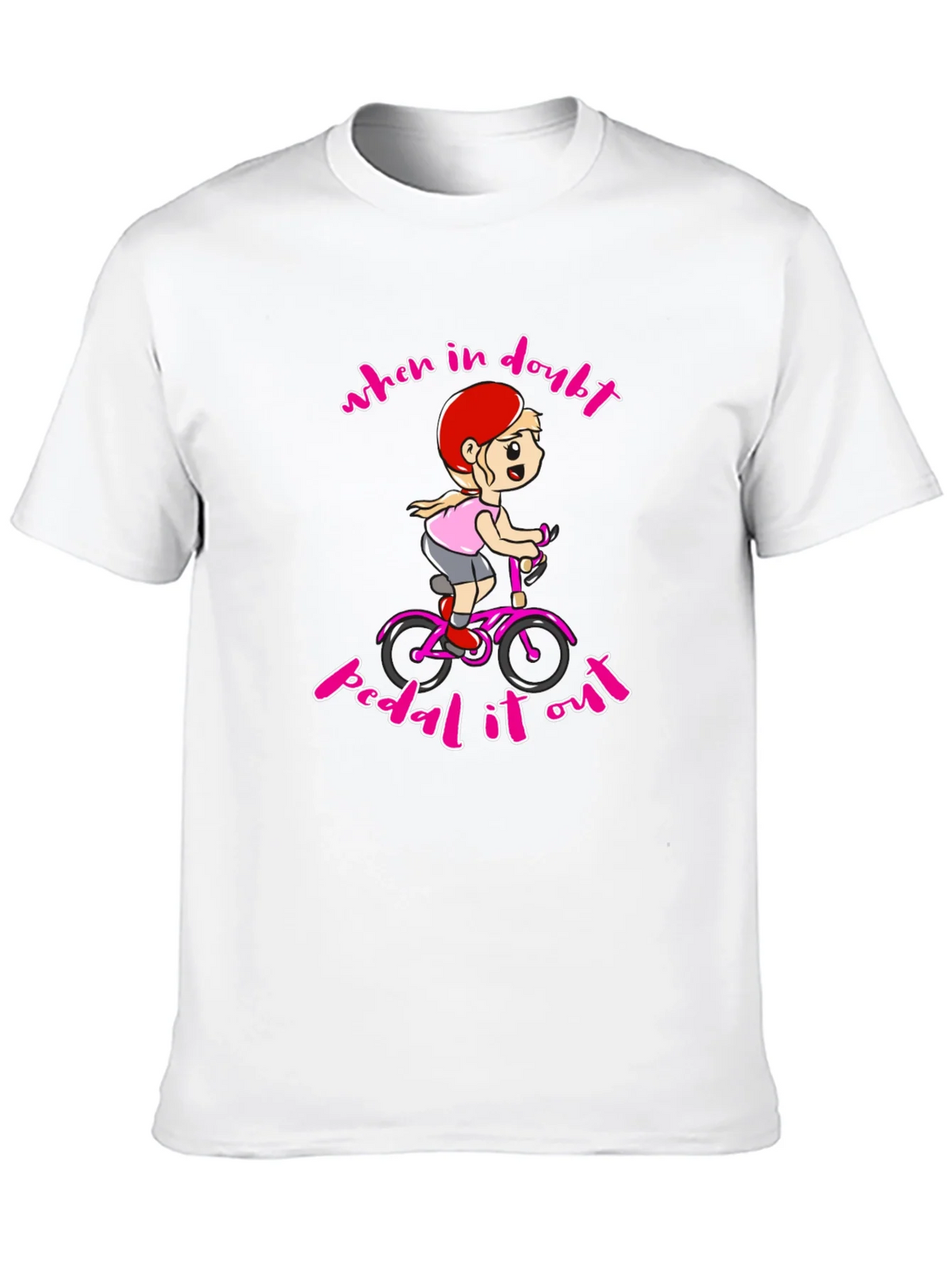 When In Doubt Pedal It Out Black T-Shirt product image 9