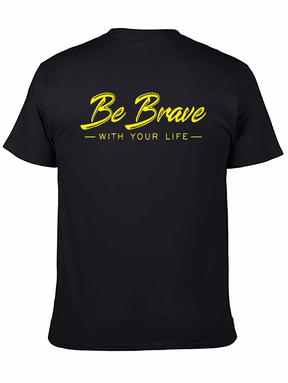 Be Brave Graphic Tee - Black Cotton T-Shirt product image 3
