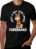 Boy Who Loves Dobermans T-Shirt product image 1