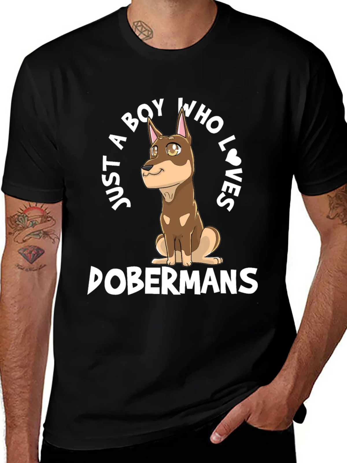 Boy Who Loves Dobermans T-Shirt product image 1