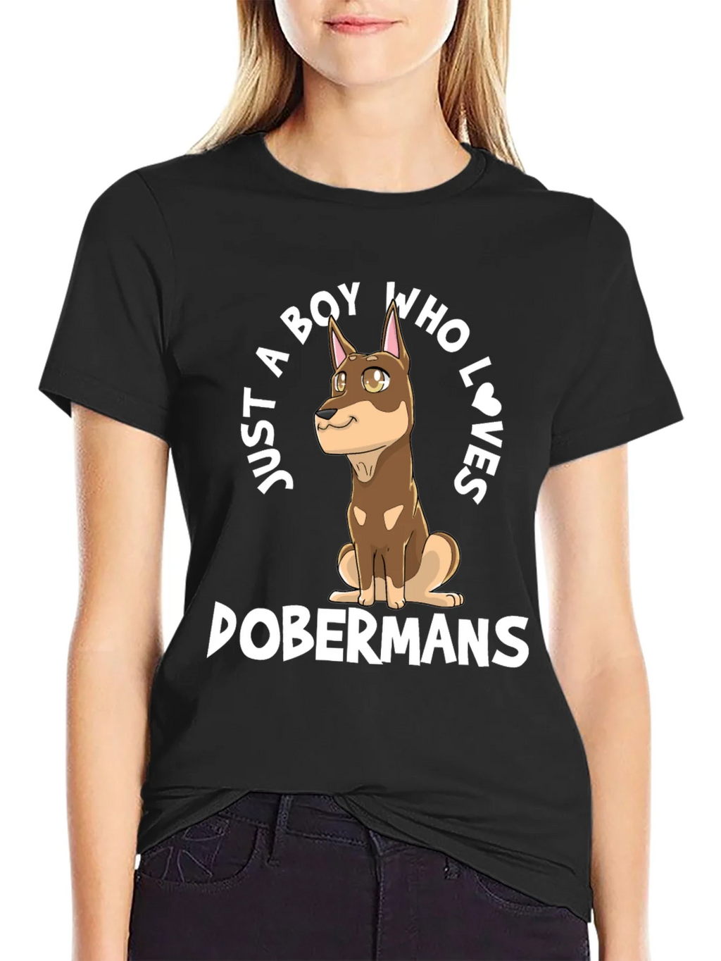 Boy Who Loves Dobermans T-Shirt product image 2