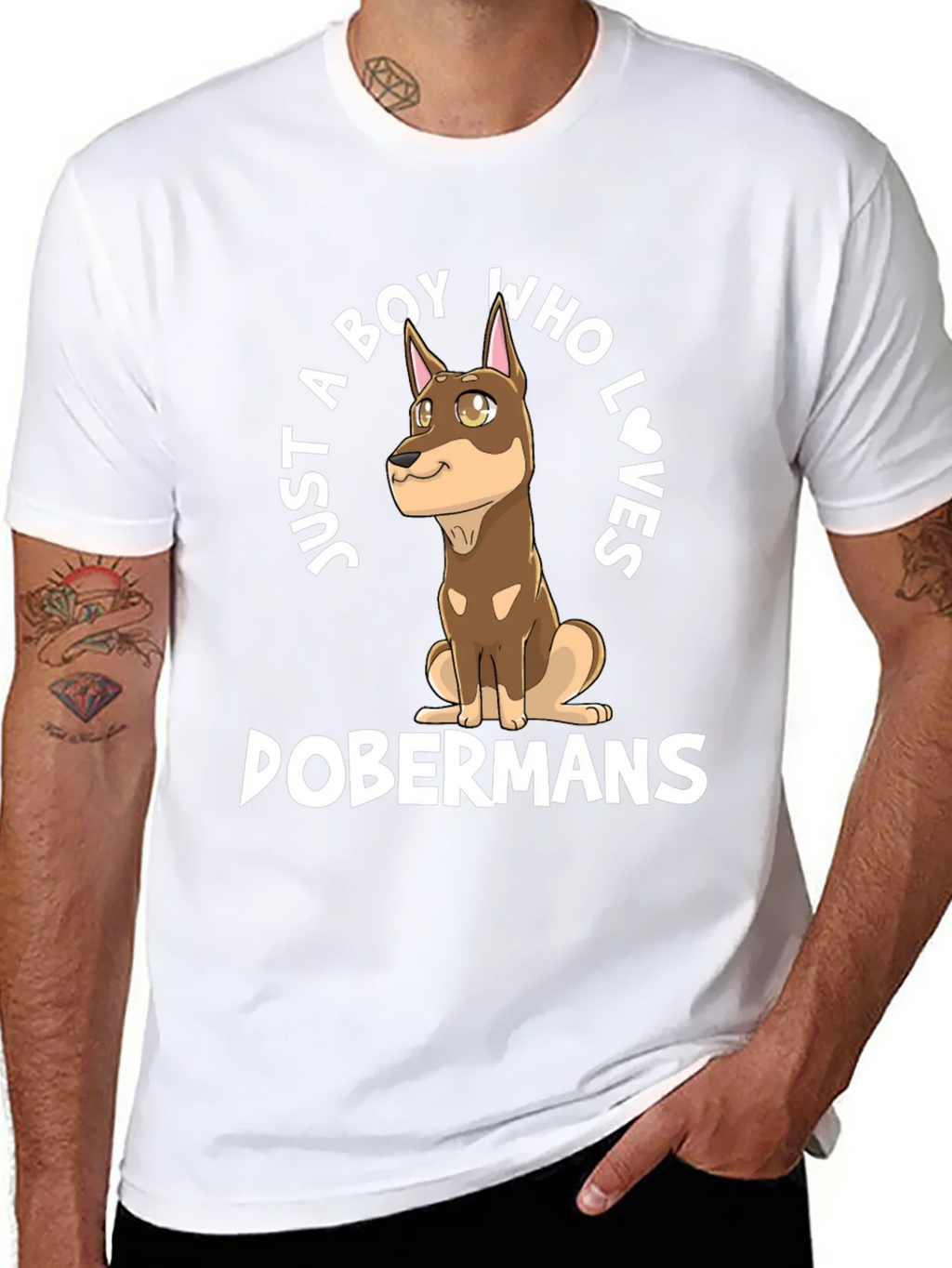 Boy Who Loves Dobermans T-Shirt product image 7