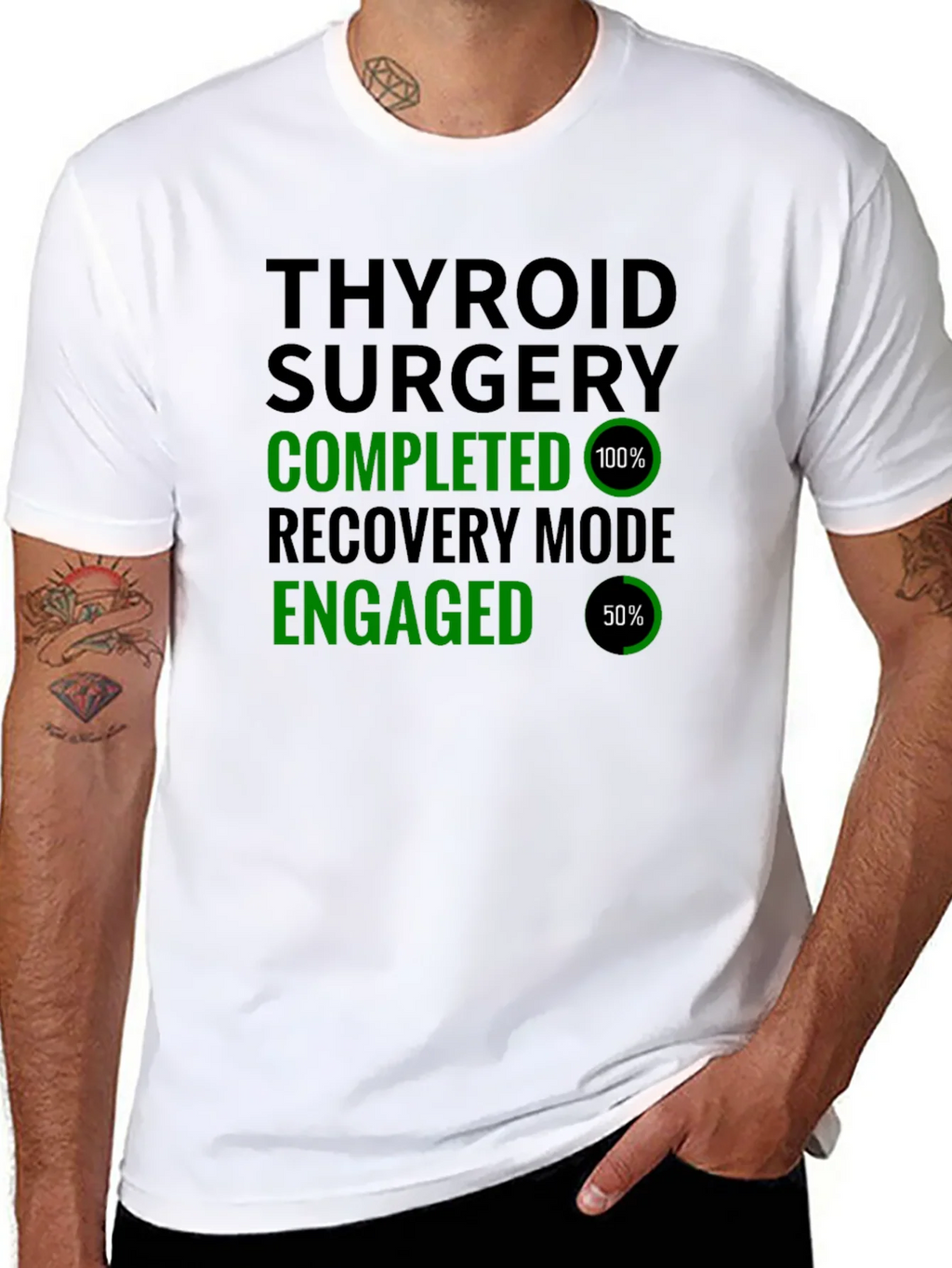 Thyroid Surgery Completed Recovery Mode T-Shirt product image 7