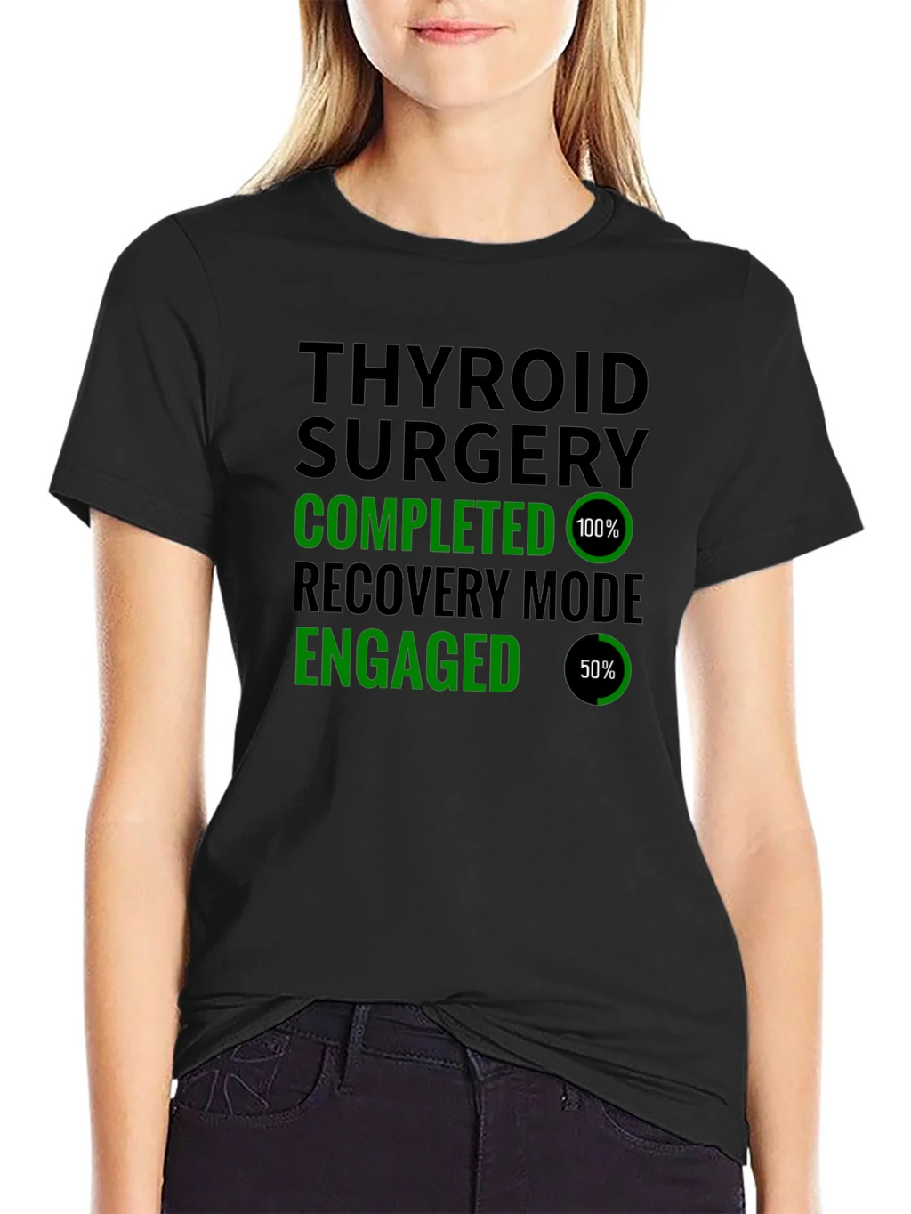 Thyroid Surgery Completed Recovery Mode T-Shirt product image 2