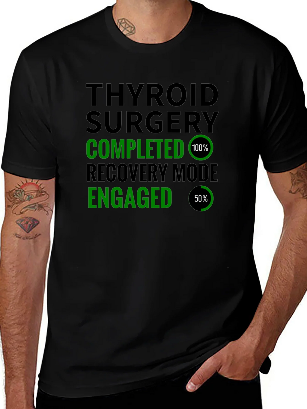 Thyroid Surgery Completed Recovery Mode T-Shirt product image 1