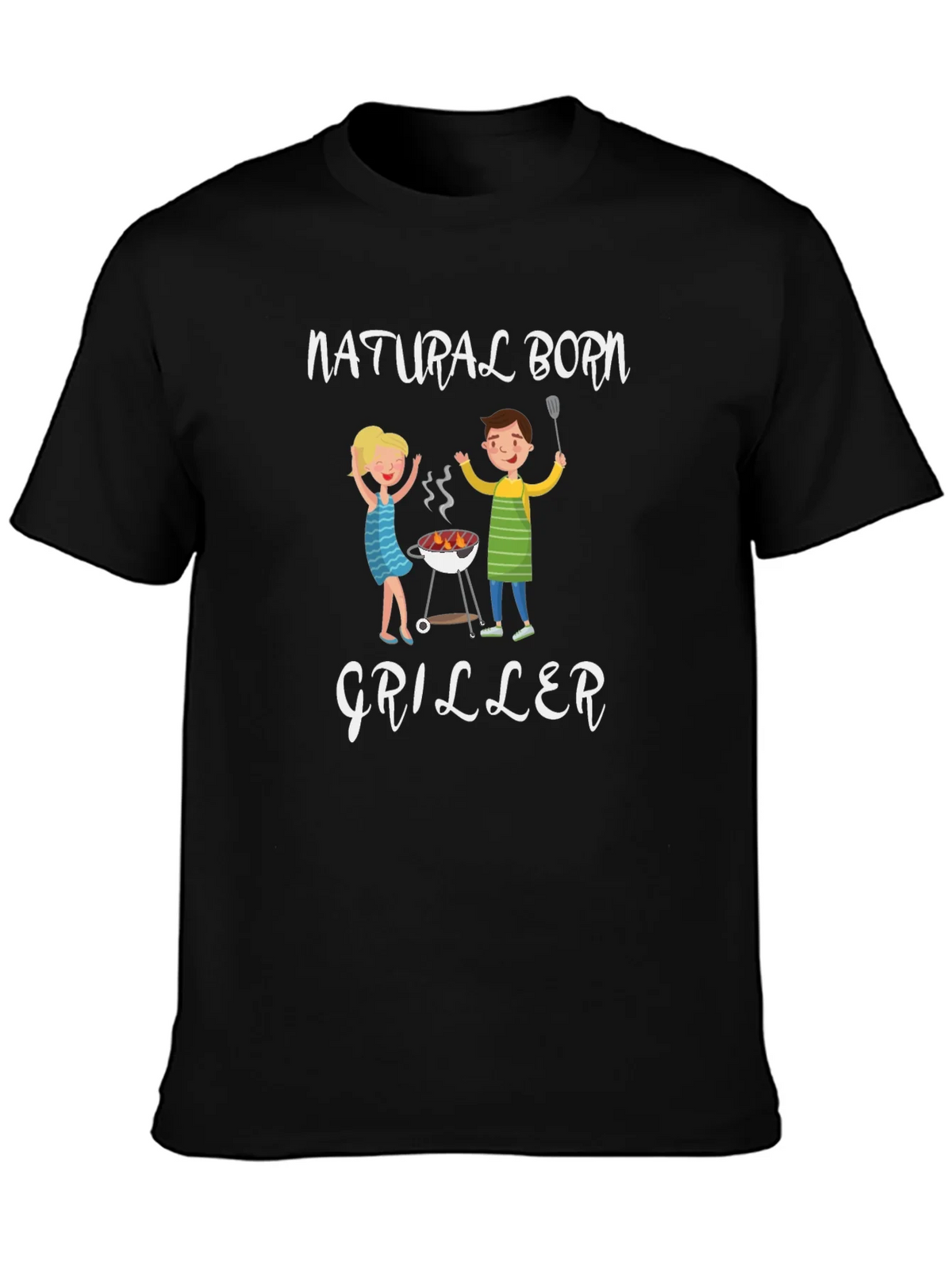 Natural Born Griller T-Shirt - BBQ Fun product image 3