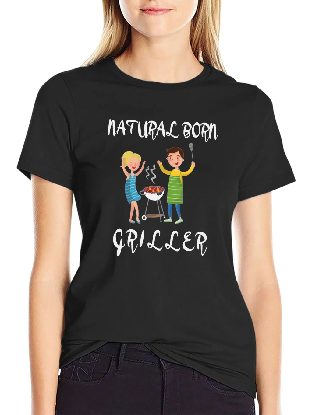 Natural Born Griller T-Shirt - BBQ Fun product image 2