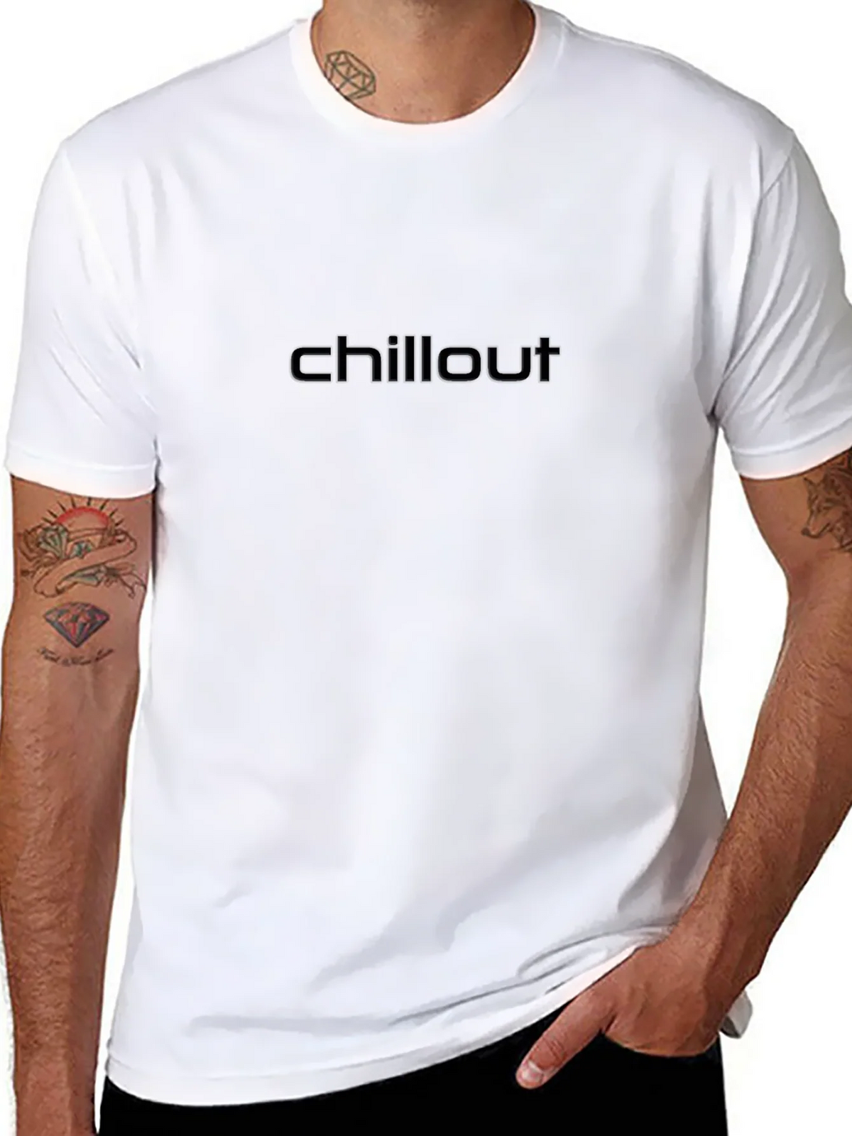Chillout Embossed Black T-Shirt product image 4