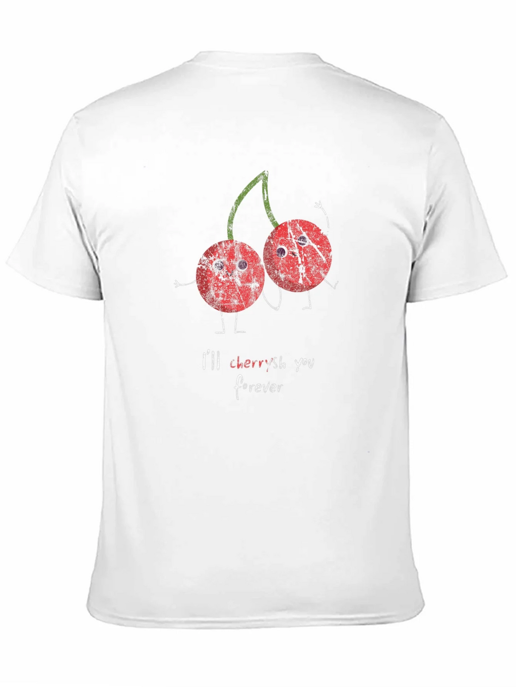Cherries Ill Cherish You Forever Black Graphic T-Shirt product image 10