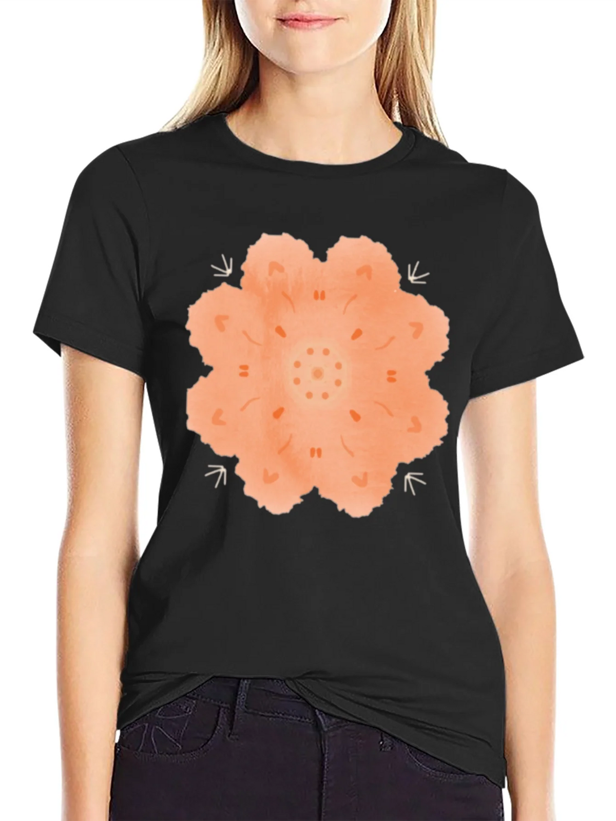 Mandala Graphic Black T-Shirt product image 2
