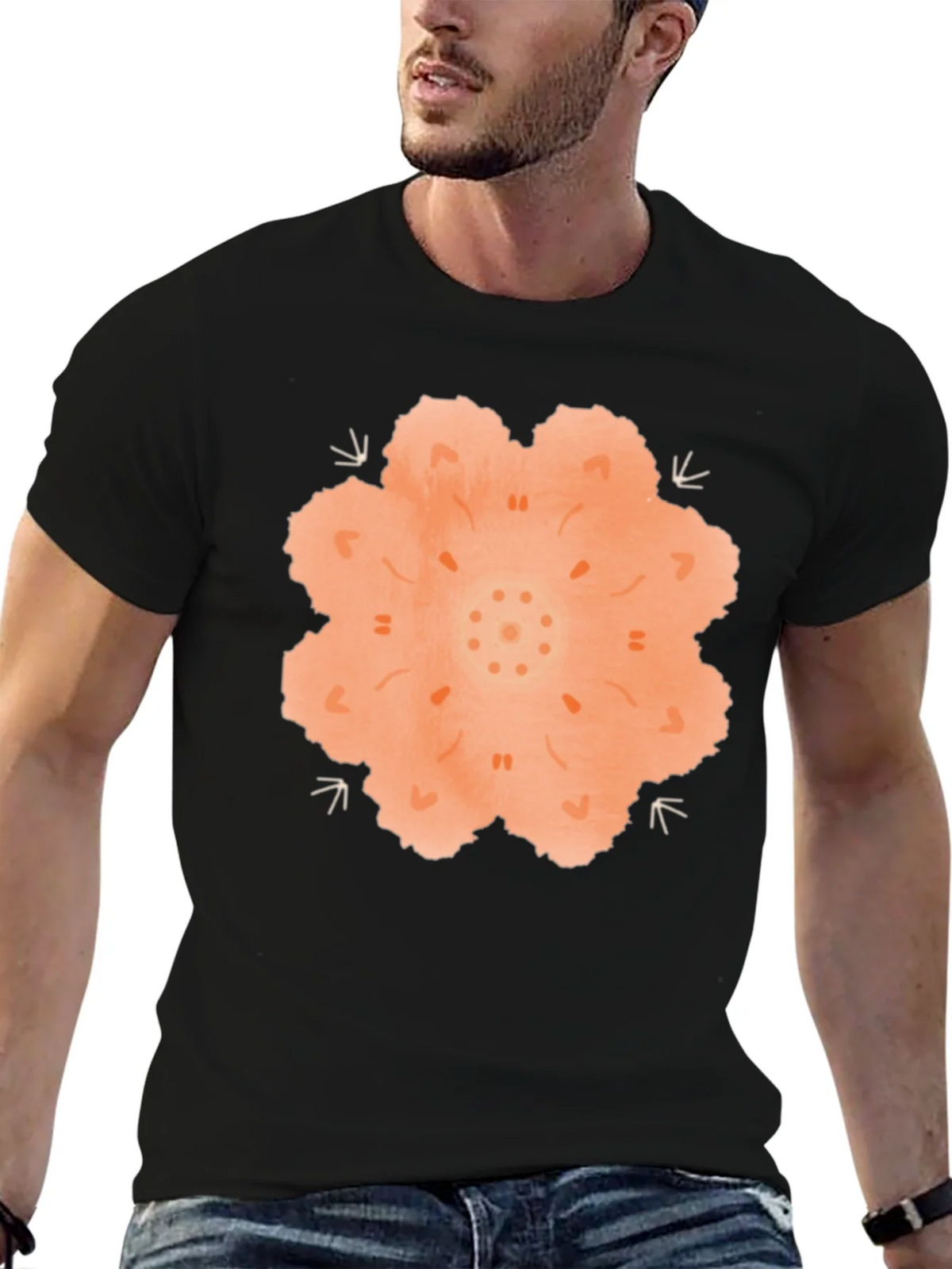Mandala Graphic Black T-Shirt product image 6