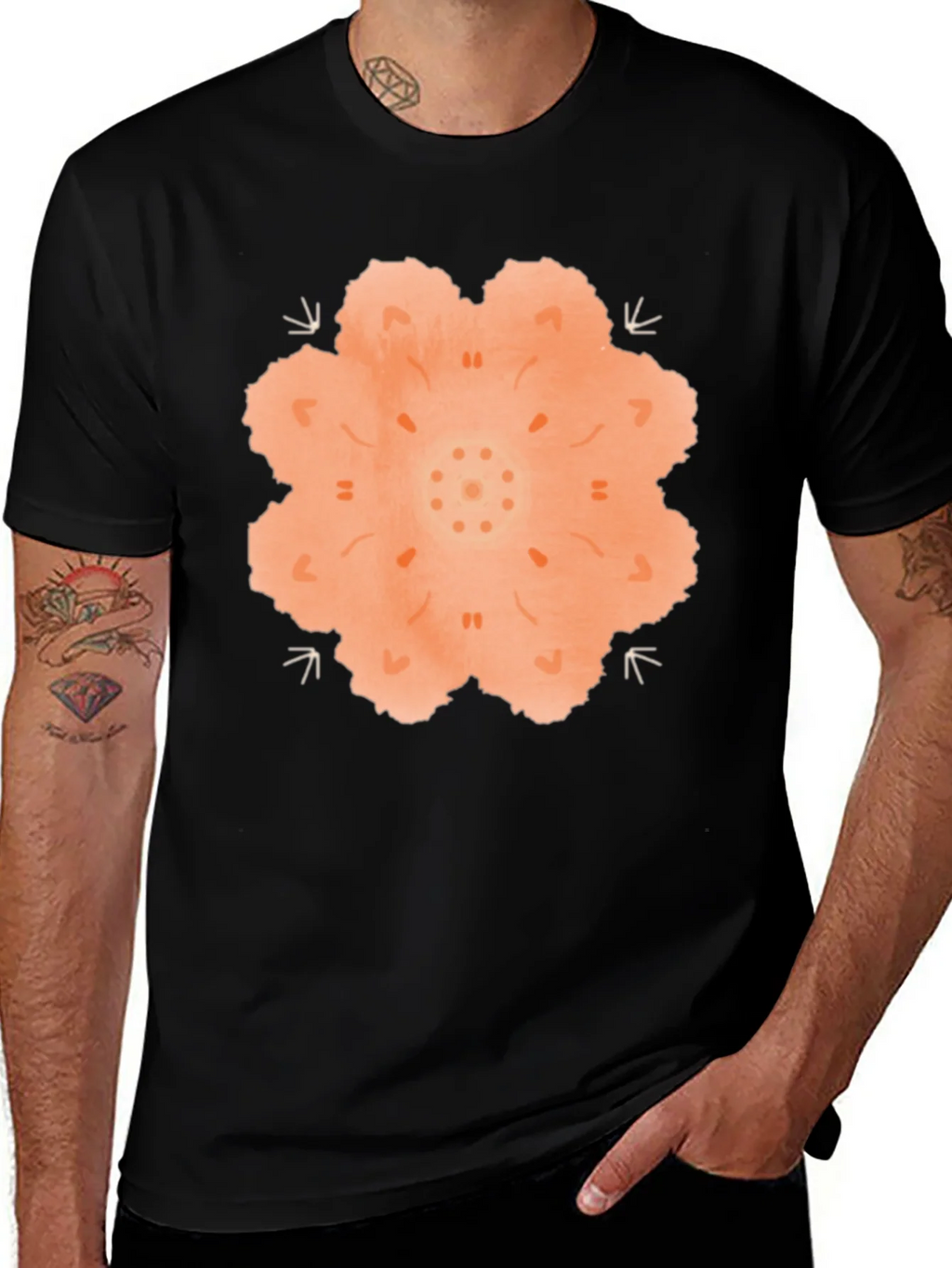Mandala Graphic Black T-Shirt product image 1