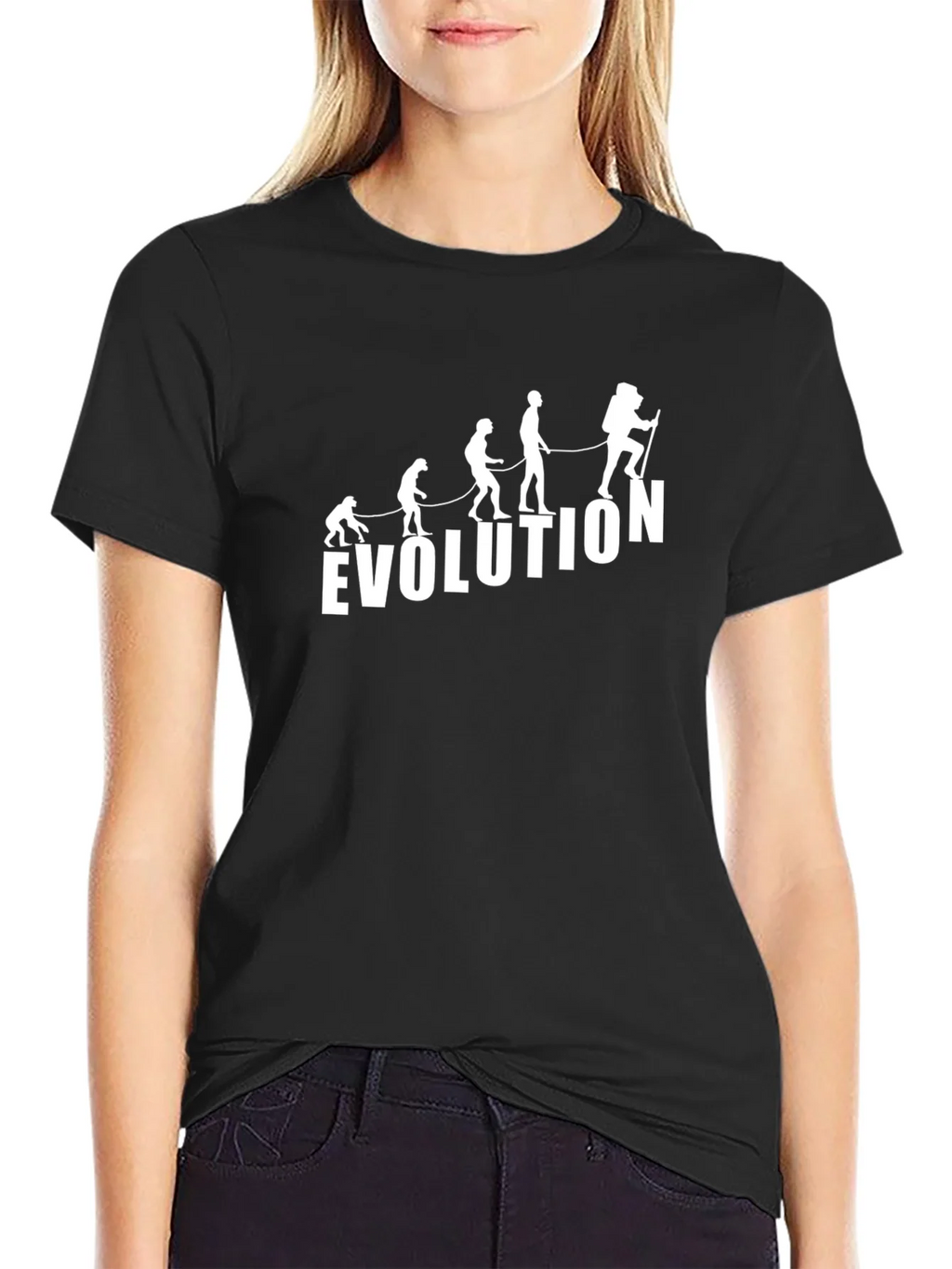 Evolution Hiker Graphic Tee - Black Cotton Blend product image 2