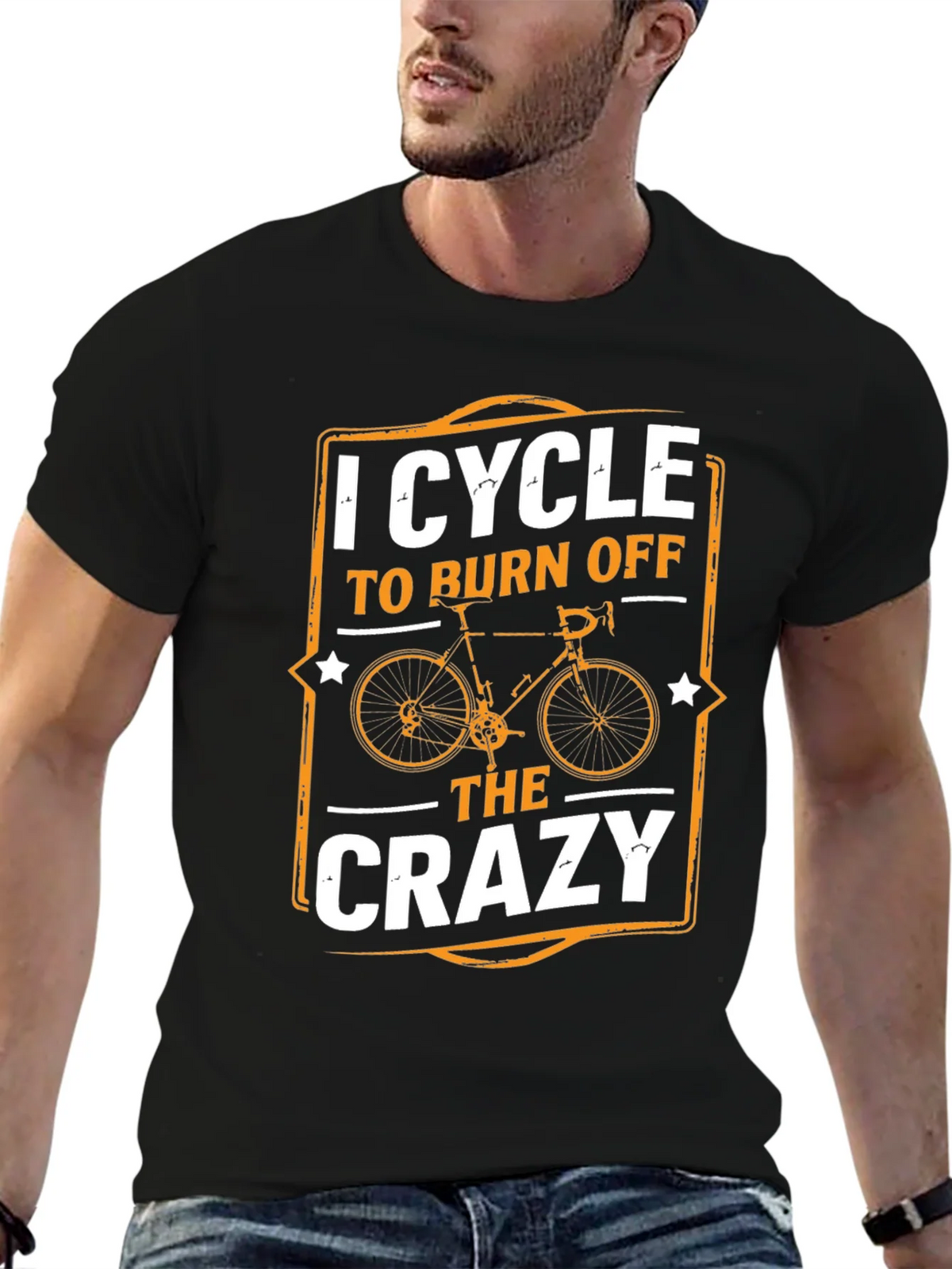 I Cycle to Burn Off The Crazy T-Shirt product image 3