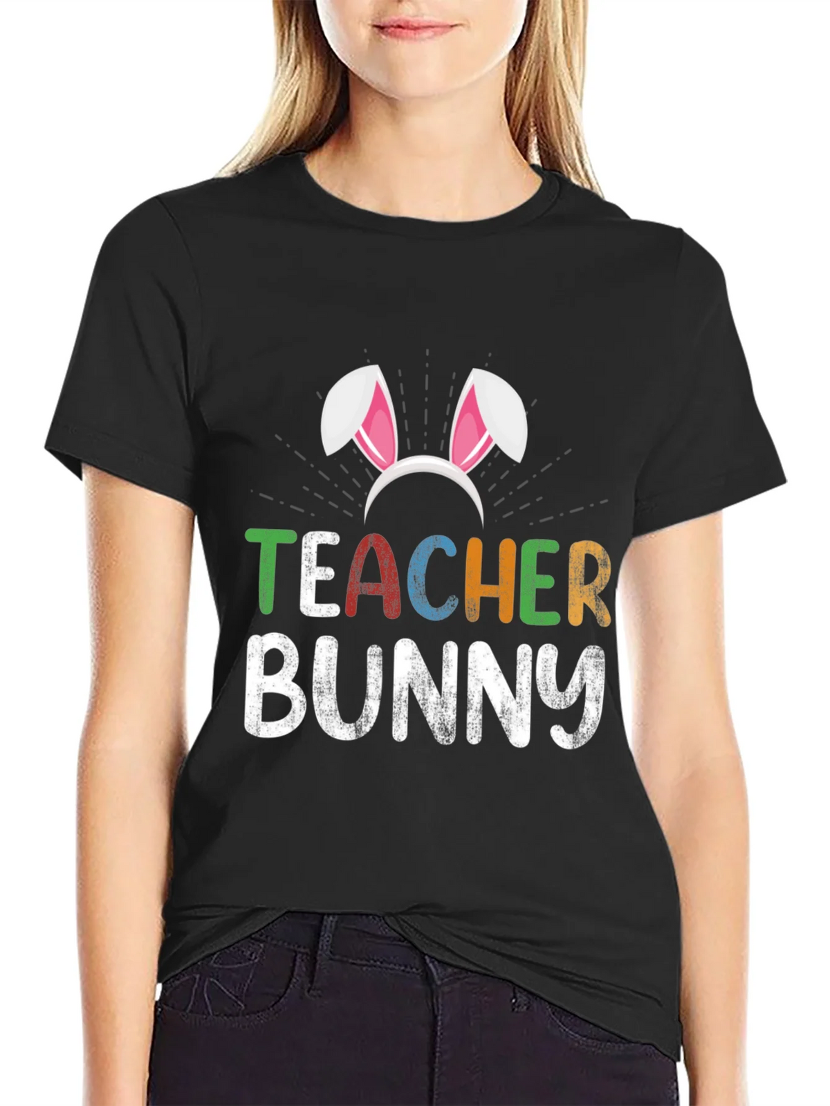 Teacher Bunny Easter T-Shirt product image 2