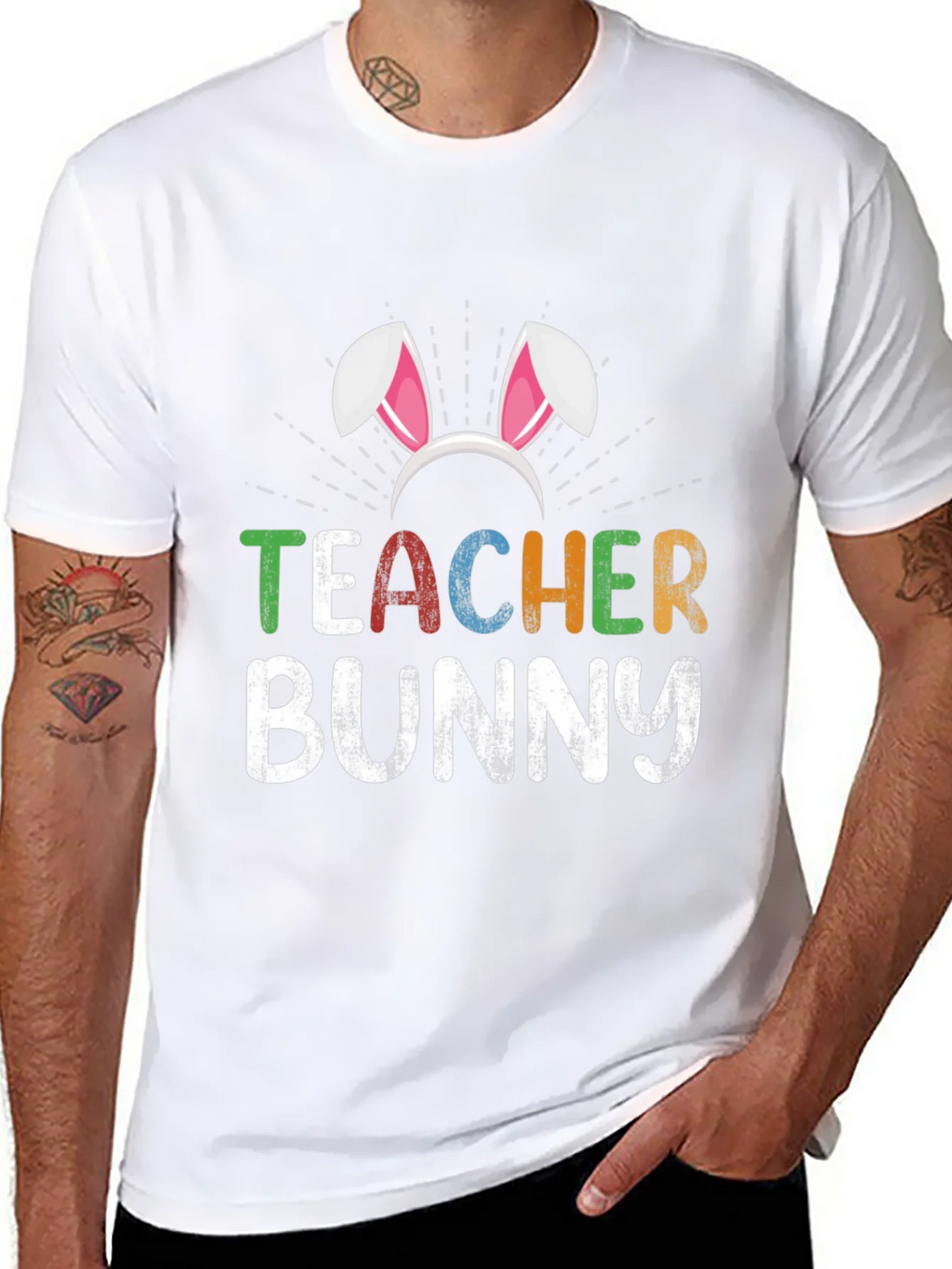 Teacher Bunny Easter T-Shirt product image 7
