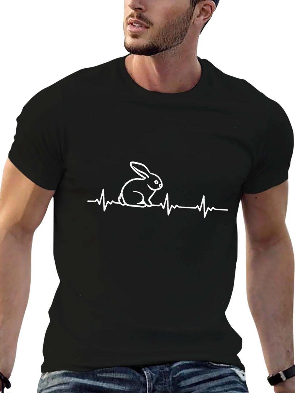 Rabbit Heartbeat T-Shirt - Cute Animal Tee product image 6