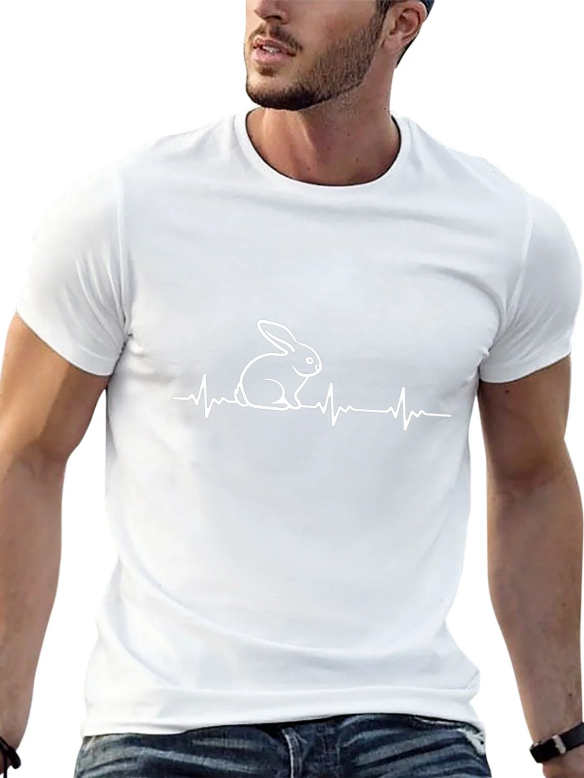 Rabbit Heartbeat T-Shirt - Cute Animal Tee product image 12
