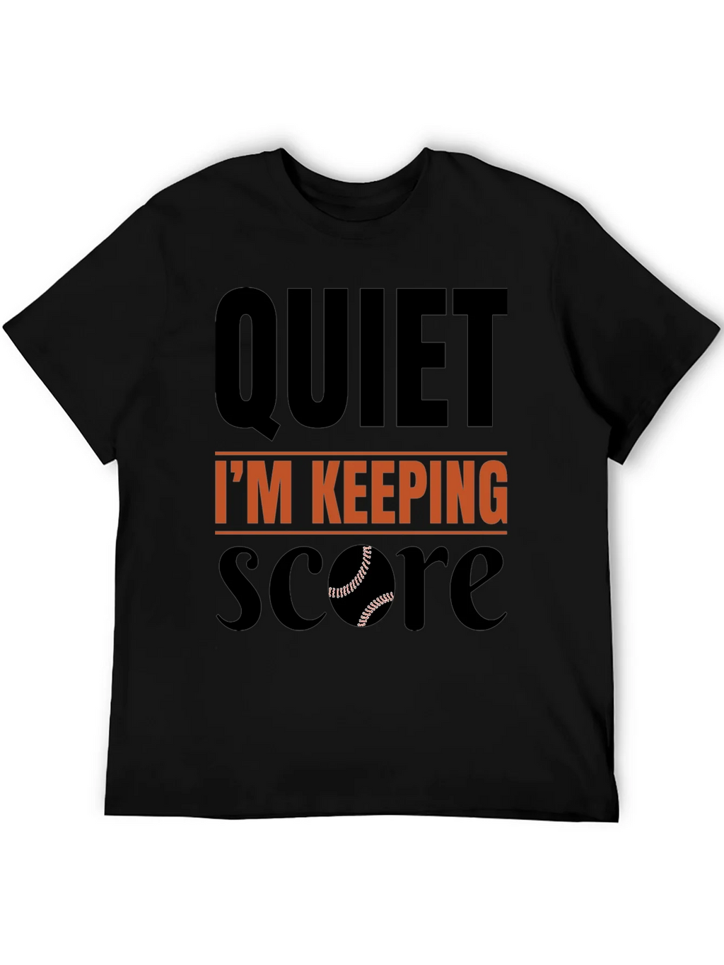 Quiet Im Keeping Score Baseball T-Shirt product image 5