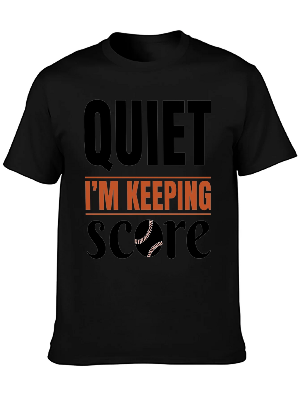 Quiet Im Keeping Score Baseball T-Shirt product image 3