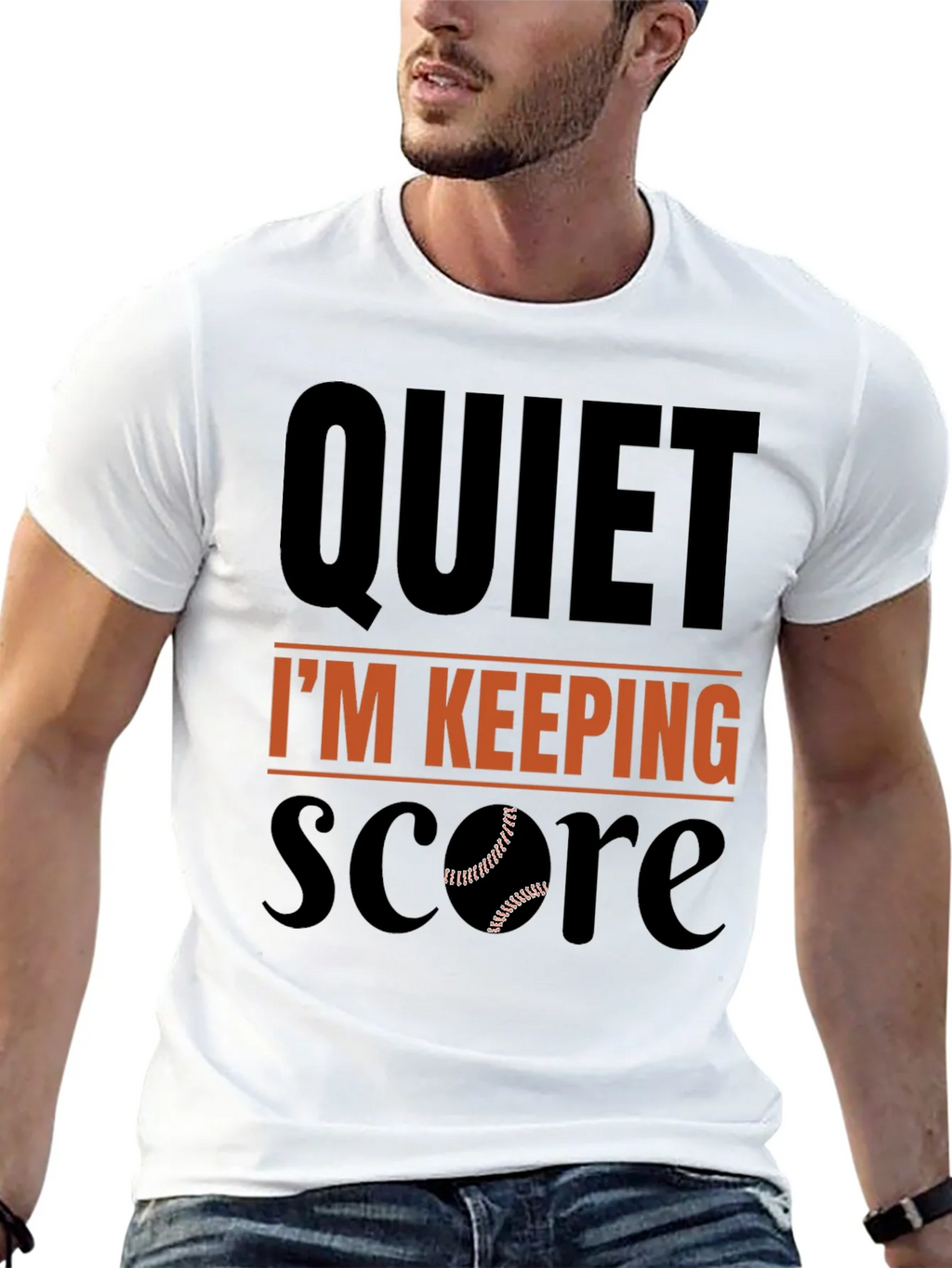 Quiet Im Keeping Score Baseball T-Shirt product image 12
