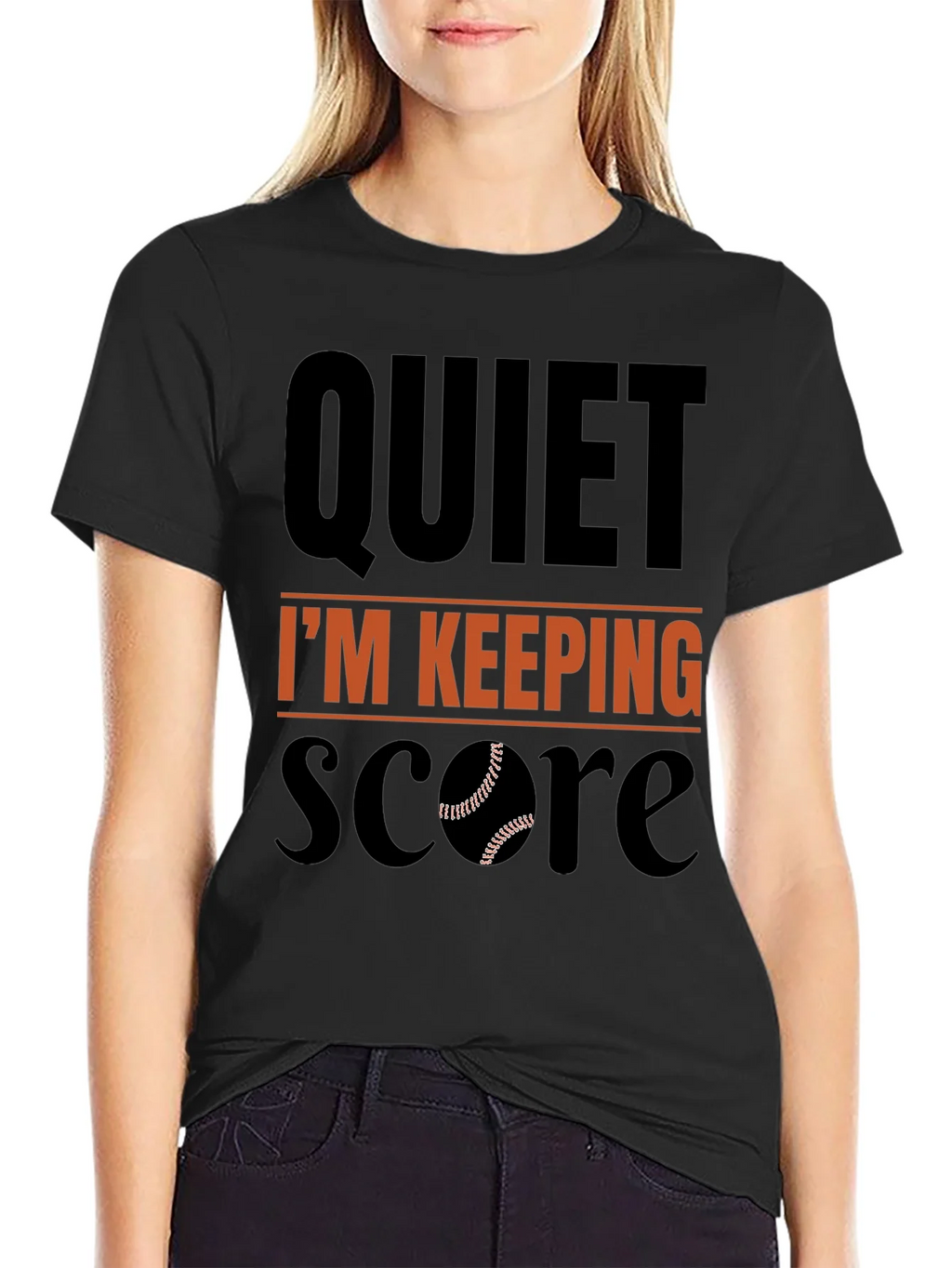 Quiet Im Keeping Score Baseball T-Shirt product image 2