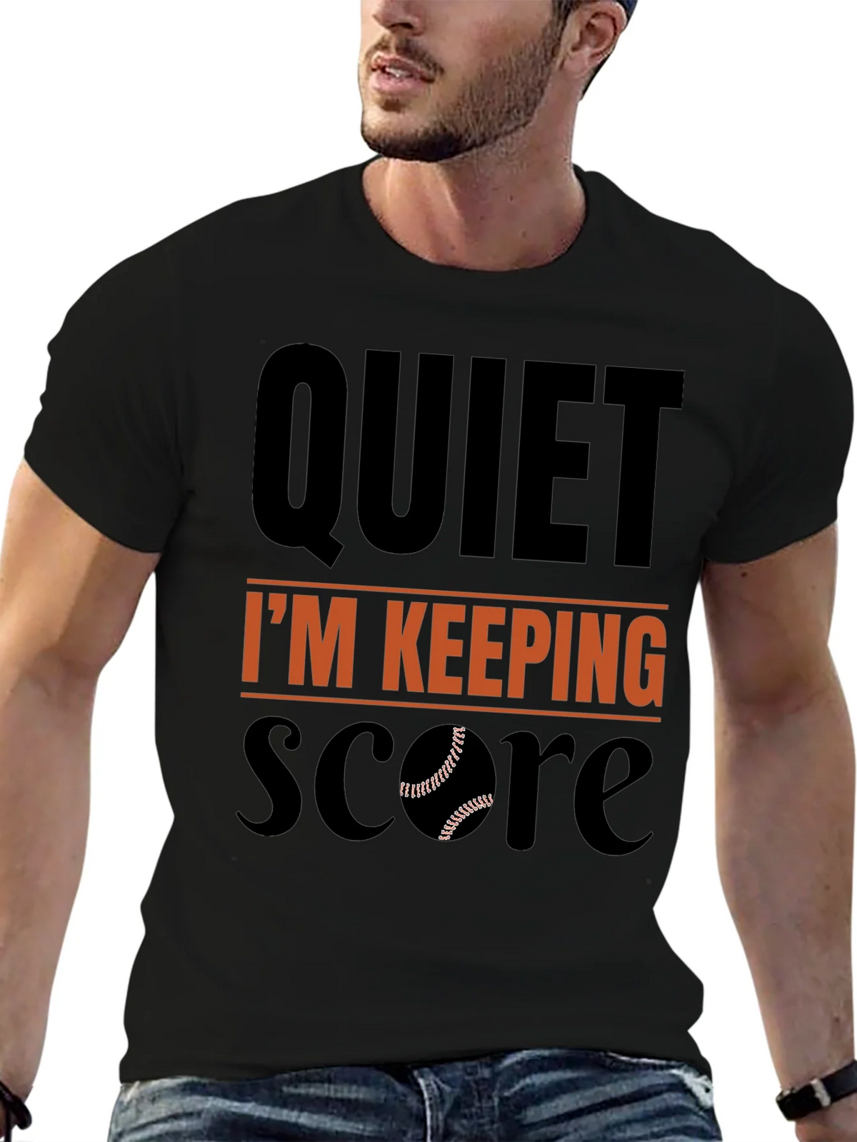 Quiet Im Keeping Score Baseball T-Shirt product image 6