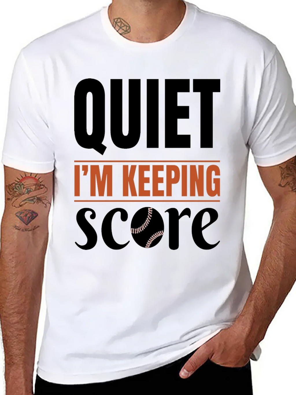 Quiet Im Keeping Score Baseball T-Shirt product image 7