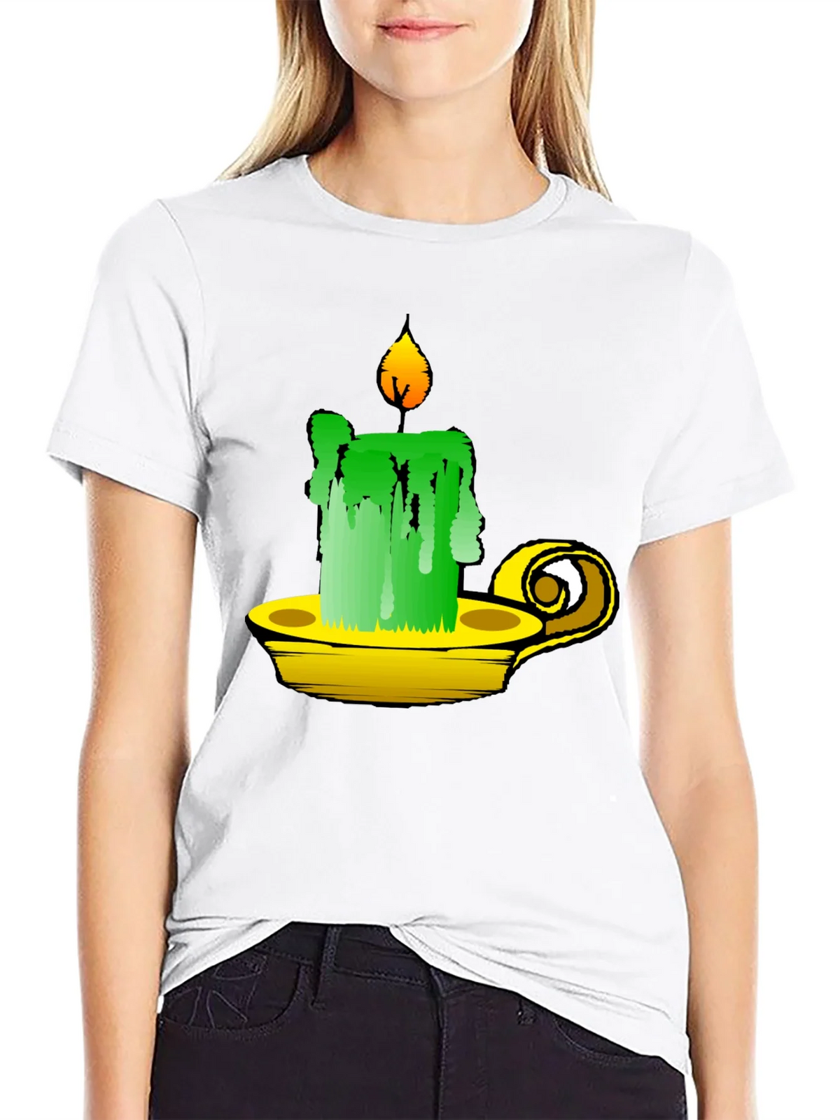 Whimsical Candle T-Shirt - Unique Graphic Tee product image 1
