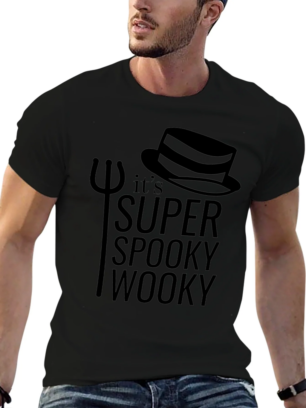Super Spooky Wooky Black T-Shirt